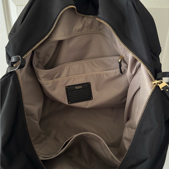 Tumi Dara Black With Gold Trim Duffle Bag EC - Picture 7 of 8